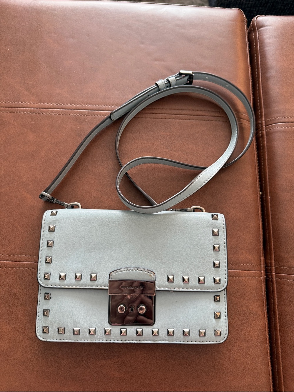 Michael kors mk Studded Leather Crossbody Bag